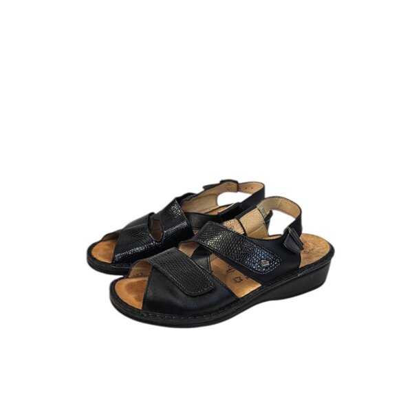 Finn Comfort Womens Leather Cross Strap, Slingback Sandals, Black,  40/9-9.5 - Picture 9 of 9